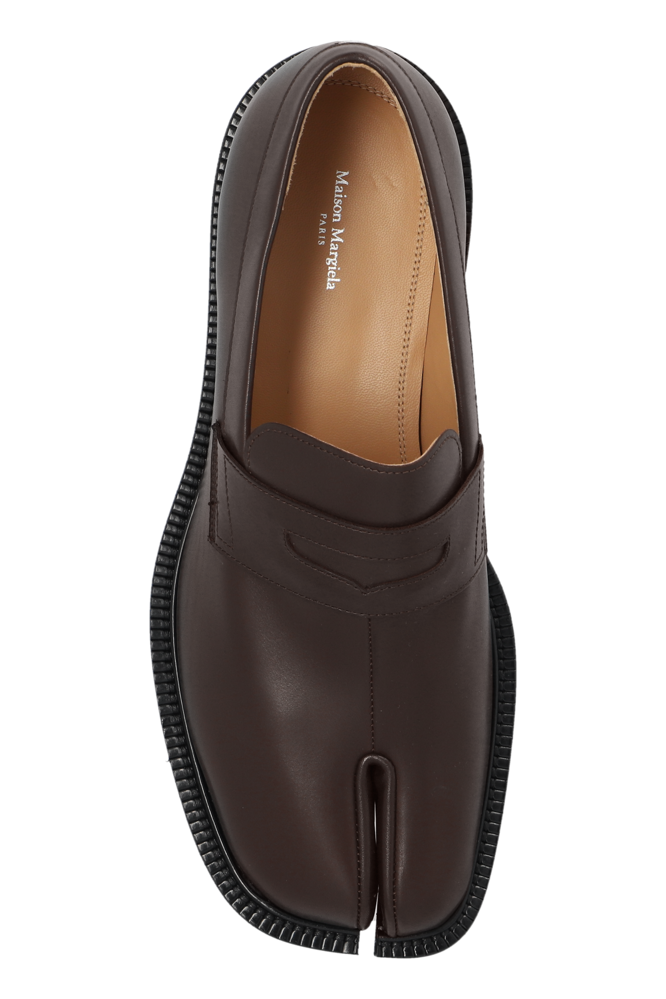 Brązowy Skórzane buty `Tabi` Maison Margiela